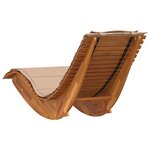 vidaXL Transat 2 Pièces Marron 60 x 154 x 74 cm Bois d'acacia massif