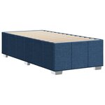 vidaXL Cadre de lit sans matelas bleu 100x200 cm tissu