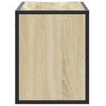 vidaXL Meuble TV chêne sonoma 80x31x39 5 cm bois d'ingénierie et métal