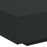vidaXL Table basse avec lumières LED noir 85x55x31 cm