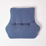 Coussin lombaire ergonomique en coton  Bleu marine - HOMESCAPES