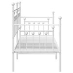 vidaXL Cadre de lit daybed Blanc 75x190 cm en Acier