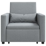 vidaXL Fauteuil convertible 3-en-1 en tissu gris clair
