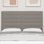 vidaXL Tête de lit LED avec bandes LED Taupe 144 cm tissu
