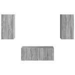 vidaXL Ensemble meuble TV 6 Pièces Gris Sonoma Bois d'ingénierie