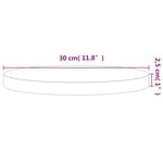 vidaXL Dessus de table Ø30x2 5 cm rond bois massif de hêtre