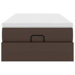 VidaXL Cadre de lit ottoman avec matelas marron 100x200 cm similicuir