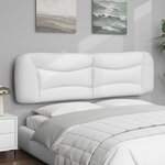 vidaXL Coussin de tête de lit blanc 180 cm similicuir