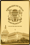 Pièce de monnaie en Or 10000 Francs g 3.11 (1/10 oz) Millésime  DONALD TRUMP 1/10 (PRÉCOMMANDE)