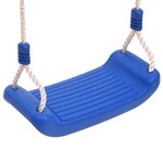 vidaXL Sièges de balançoire avec cordes 2 Pièces bleu 38x16 cm PE