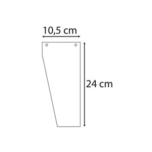 Paquet de 100 intercalaires trapèze vert . Perforation 2 trous x 6 EXACOMPTA