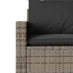 vidaXL Salon de jardin 6 Pièces avec coussins gris résine tressée