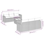 vidaXL Salon de jardin avec coussins 7 Pièces gris clair résine tressée