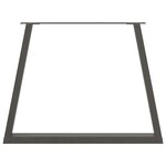 vidaXL Pieds de table à manger en forme de V 2 pièces Anthracite 100 x (72-73 3) cm Acier