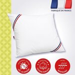 Oreiller Duvet Oie MORZINE anti-acariens 65 x 65 cm blanc