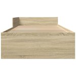 vidaXL Cadre de lit sans matelas chêne sonoma 100x200 cm