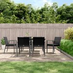 vidaXL Chaises de jardin et coussins lot de 6 noir 56 5x57x83 cm rotin