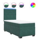 vidaXL Sommier à lattes de lit et matelas Vert foncé 80x200 cm Velours