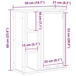 vidaXL Armoire murale de salle de bain miroir chêne noir 50x21x60 cm