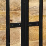 vidaXL Tête de lit 160 cm bois massif manguier et fer