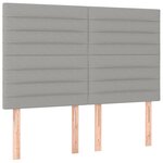 vidaXL Sommier à lattes de lit avec matelas Gris clair 140x190cm Tissu