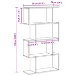 vidaXL Bibliothèque Chêne noir 70 x 24 x 129 cm Bois d'ingénierie