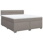 vidaXL Sommier à lattes de lit avec matelas Taupe 180x200 cm Tissu