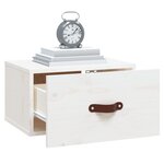 vidaXL Table de chevet murale Blanc 40x29 5x22 cm