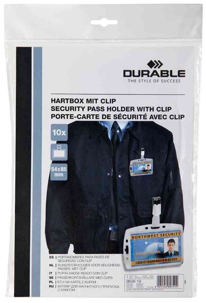Porte-badge de sécurité clip  54 x 85 mm DURABLE