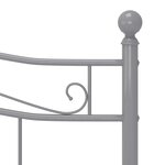 vidaXL Cadre de lit sans matelas gris métal 140x200 cm