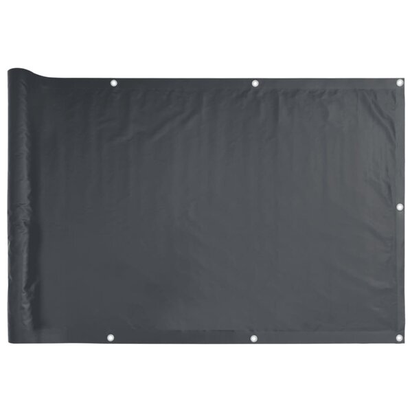 vidaXL Écran d'intimité de balcon anthracite 1000x90 cm PVC