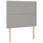 vidaXL Sommier à lattes de lit avec matelas Gris clair 100x200cm Tissu