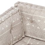 vidaXL Coussin de canapé palette Marron clair Tissu Patchwork