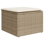 vidaXL Salon de jardin avec coussins 6 Pièces beige résine tressée