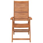 vidaXL Chaises inclinables de jardin lot de 8 bois massif acacia