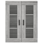 vidaXL Buffet haut Sonoma gris 69 5x34x180 cm Bois d'ingénierie