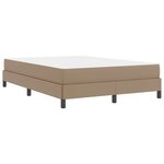 vidaXL Cadre de lit avec matelas Cappuccino 140 x 200 cm tissu