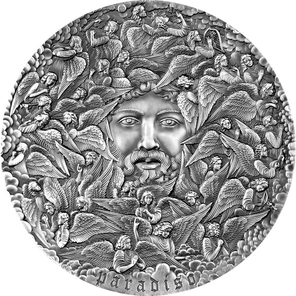 Pièce de monnaie en Argent 5000 Francs g 155.5 (5 oz) Millésime 2021 Italian Literature Masterpieces PARADISO