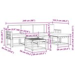 vidaXL Ensemble de canapés d'extérieur 6 pc Naturel et Anthracite