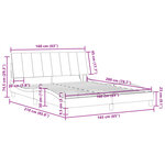 vidaXL Cadre de lit avec LED sans matelas noir 160x200 cm velours