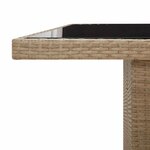 vidaXL Ensemble de bistro de jardin 9 Pièces coussins beige poly rotin