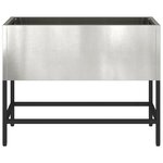 vidaXL Bac de jardin surélevé Argent 60 x 26 x 45 cm Acier inoxydable