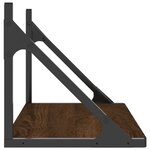 vidaXL Étagères murales 2Pièces chêne marron 60x25x25 5cm bois ingénierie
