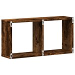 vidaXL Armoire murale 60x16x30 cm chêne fumé bois d'ingénierie