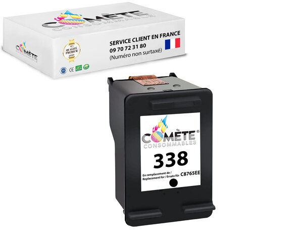 338  - 1 cartouche compatible hp 338 noir