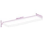 vidaXL Dessus de table à bord vivant 120x30x3 8cm bois massif manguier