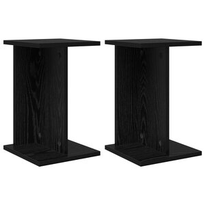 vidaXL Support de Plante 2 pièces Chêne noir 25 x 25 5 x 40 5 cm