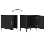 vidaXL Tables de chevet 2 Pièces noir 40x40x50 cm bois d’ingénierie