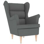 vidaXL Fauteuil gris foncé 74x84x100 cm tissu