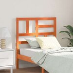 vidaXL Tête de lit Marron cire 105.5 x 4 x 104 cm Bois massif en pin